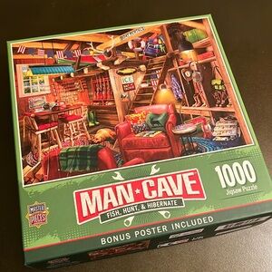 Masterpieces 1000 pc Puzzle - Man Cave, fish hunt & hibernate.